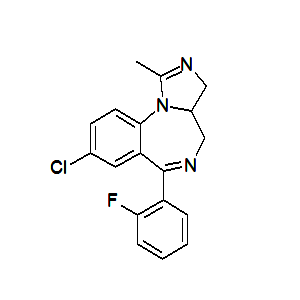8-chloro-6-(2-fluorophenyl)-1-methyl-3a,4-dihydro-3H- imidazo [1,5a][1,4]benzodiazepine